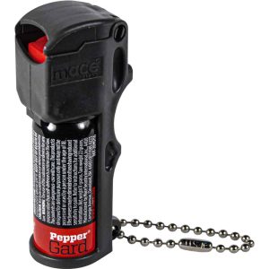 Mace Pocket Model Pepper Spray Black 0.42 oz — OC Pepper Formula with UV Dye, Stream Pattern, 10-Foot Range, Flip Top Safety, Ball Keychain, Compact Self-Defense Spray for Discreet Carry