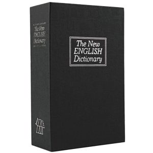 Key Locking Book Safe — Dictionary Design with Metal Lock, 9" x 5.5" x 2" Interior Compartment, Two Keys Included, Fits on Any Bookshelf, Stores Cash, Jewelry, Small Firearms, and Documents