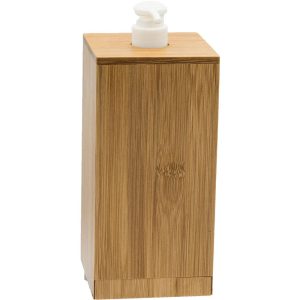 Bamboo Soap Dispenser Diversion Safe — Functional Pump Dispenser, 3" x 3" x 3.4375" Hidden Interior, Stylish Home Decor Design, Ideal for Bathroom or Kitchen Counter