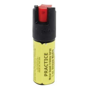 Inert Practice Defensive Spray Water-Based Training Canister — Available in ½ oz, 2 oz Stream, and 2 oz Fogger, Nitrogen Pressurized, Locking Actuator, Safe for Practice