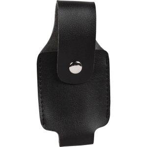 Leatherette Holster for 2 oz or 4 oz Pepper Spray — Black with Belt Clip and Visor Clip, Fits Pepper Shot and WildFire Canisters, Lightweight 0.12 lbs