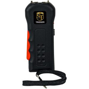 Safety Technology Trigger 75,000,000 Volt Stun Gun Flashlight — 4.8 Milliamp Output, 100-Lumen LED, Disable Pin Wrist Strap, Rechargeable Ni-CD Battery, Rubberized Grip, 6 Colors Available