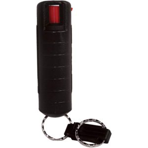 Wildfire 1.4% MC Half-Ounce Pepper Spray Hard Case — Quick Release Keychain, Locking Actuator, 2 Million SHU Stream, UV Dye, Available in Black, Red, Pink, Blue