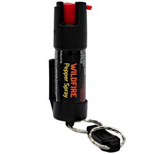 Wildfire 1.4% MC Half-Ounce Pepper Spray with Belt Clip and Quick Release Key Chain — Hottest Formula, 2 Million SHU, Stream Pattern, 6-8 Foot Range, UV Dye