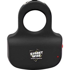 Streetwise Sting Ring 18,000,000 Volt Stun Gun — Squeeze-N-Stun Activation, Rechargeable USB, Concealed Palm Design, Safety Switch, Patented Ring Shape, Black or Pink